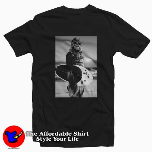 Chewbacca Surfing Star Wars Vintage Surf T-shirt On Sale