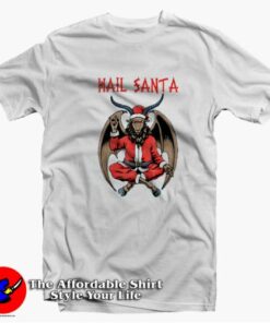 Christmas Hail Santa Satanism Goat Parody T-shirt On Sale Christmas Hail Santa Satanism Goat Parody T-shirt On Sale