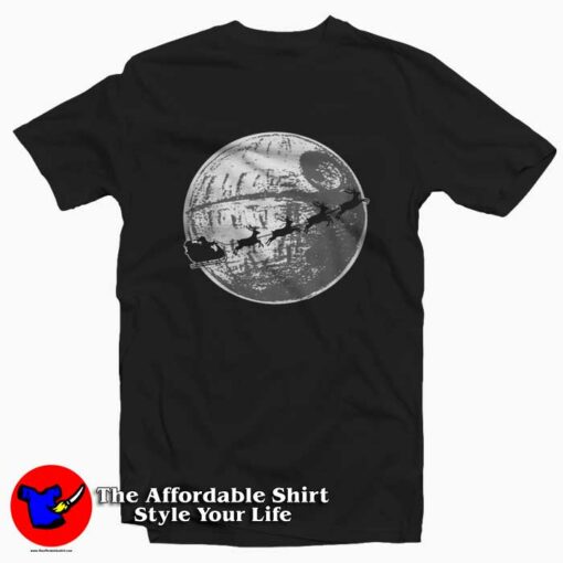 Christmas Vibes Flying Over The Moon T-shirt On Sale