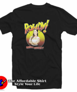 Classic Ronda Rousey Small Gray Rowdy Wrestling T-Shirt Classic Ronda Rousey Small Gray Rowdy Wrestling T-Shirt