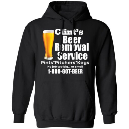 Clint’s beer removal service pints pitchers kegs shirt