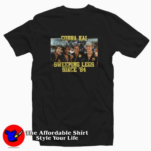 Cobra Kai Vintage Team Black Unisex T-shirt On Sale