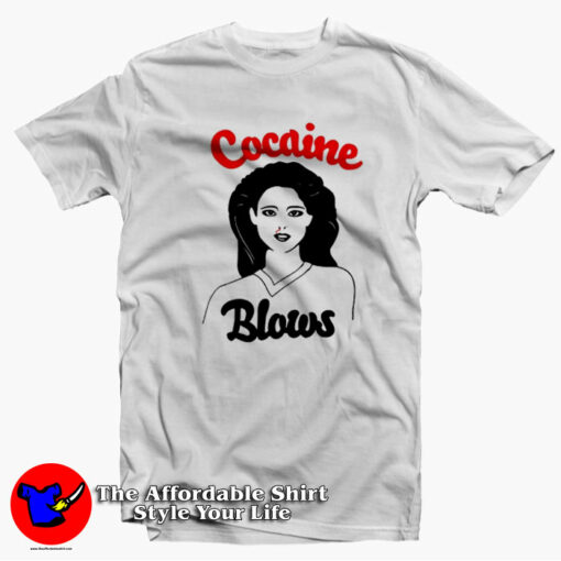 Cocaine Blows Hollywood Funny Unisex T-shirt On Sale