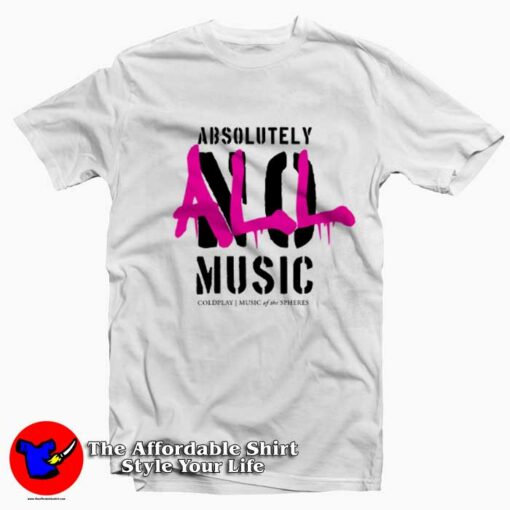 Coldplay Absolutely All Music Graphic T-Shirt On Sale