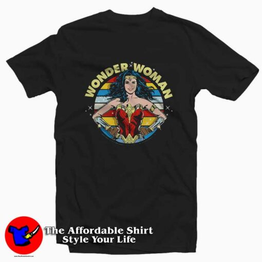 Colorful Pose Wonder Woman Unisex T-shirt On Sale