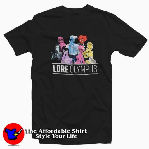 Comic Lore Olympus Characters Unisex T-shirt On Sale