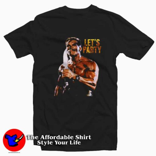 Commando Arnold Schwarzenegger Let’s Party T-shirt On Sale