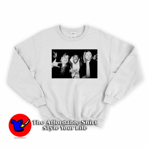 Cool Chris Farley Kurt Cobain Tupac Vintage Sweatshirt On Sale