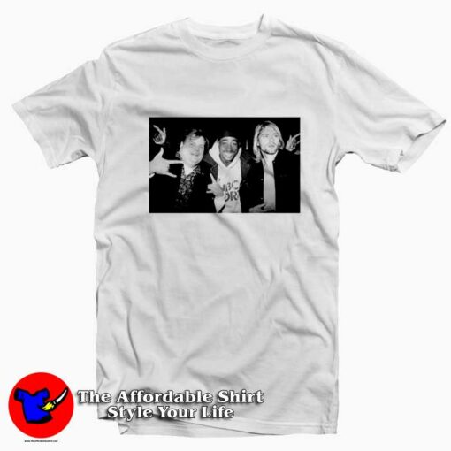 Cool Chris Farley Kurt Cobain Tupac Vintage T-shirt On Sale