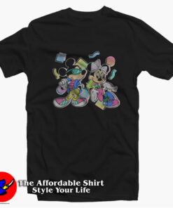 Cool Retro Mickey And Minnie Disney Graphic T Shirt On Sale 1