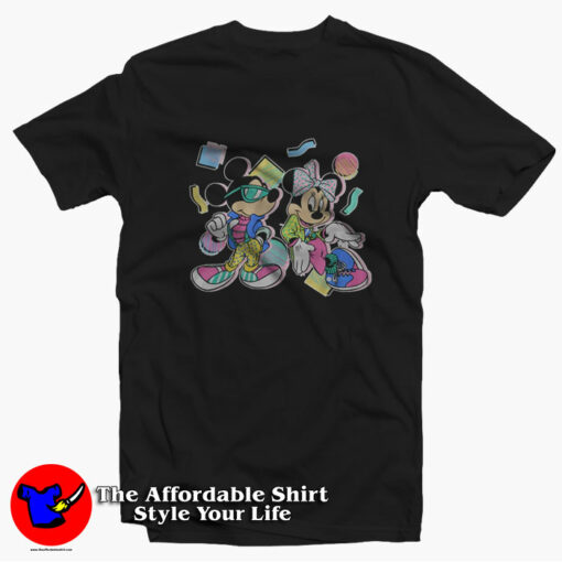 Cool Retro Mickey And Minnie Disney Graphic T-Shirt On Sale