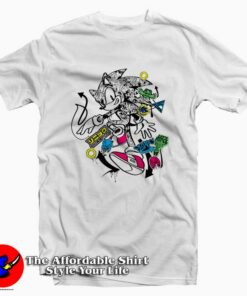 Cool Sonic the Hedgehog Graffiti T-shirt On Sale Cool Sonic the Hedgehog Graffiti T-shirt On Sale