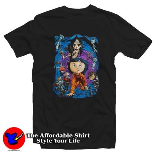 Coraline Spiral Tunnel Character Graphic T-Shirt On Sale