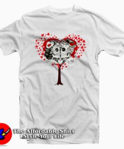 Couple Of Skulls Hearts Tree Valentine T-Shirt Valentine’s Day Gift Couple Of Skulls Hearts Tree Valentine T-Shirt Valentine’s Day Gift
