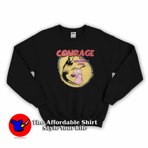 Courage The Cowardly Dog Cartoon Network Sweatshirt On Sale