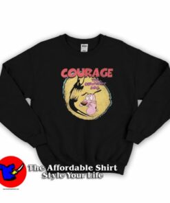 Courage The Cowardly Dog Cartoon Network Sweatshirt On Sale 1 Courage The Cowardly Dog Cartoon Network Sweatshirt On Sale 2