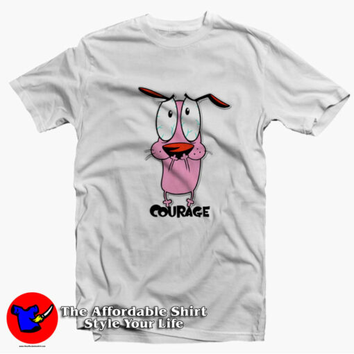 Courage the cowardly Dog Vintage Unisex T-shirt On Sale