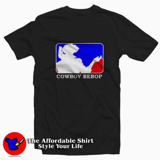 Cowboy Bebop Spike MLB Style Anime Cartoon T-shirt On Sale