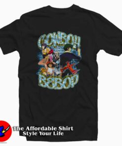 Cowboy Bebop Team Funny Anime Retro T shirt On Sale 1