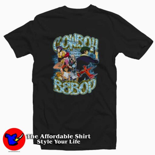 Cowboy Bebop Team Funny Anime Retro T-shirt On Sale