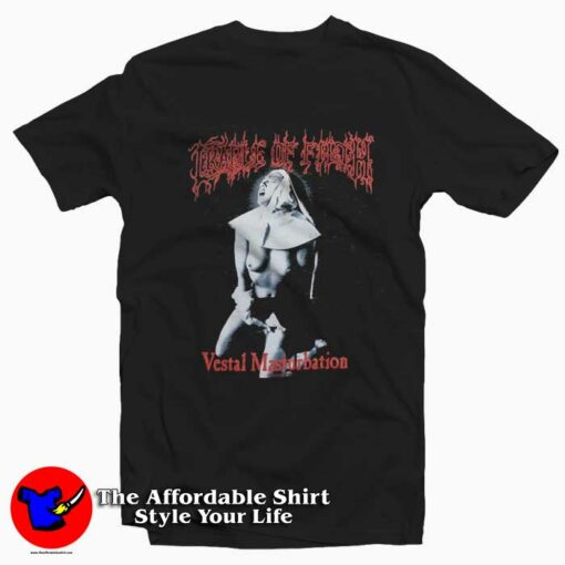 Cradle Of Filth Jesus Vestal Masturbation Graphic T-Shirt On Sale