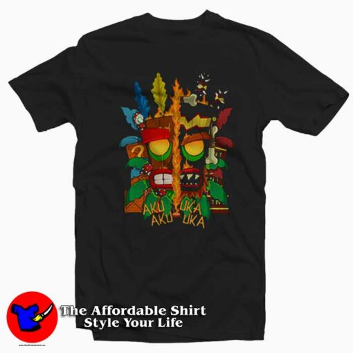 Crash Bandicoot Aku Aku Uka Uka Graphic T-Shirt On Sale