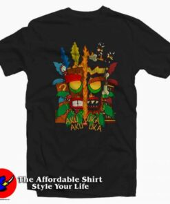 Crash Bandicoot Aku Aku Uka Uka Graphic T-Shirt On Sale 1 Crash Bandicoot Aku Aku Uka Uka Graphic T Shirt On Sale 2