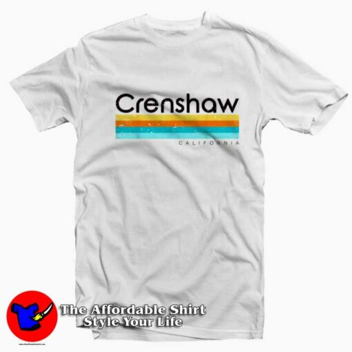 Crenshaw California CA Vintage Design T-shirt On Sale