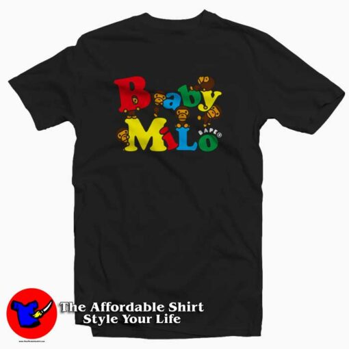 Cute Baby Milo Alphabet Logo Unisex T-shirt On Sale