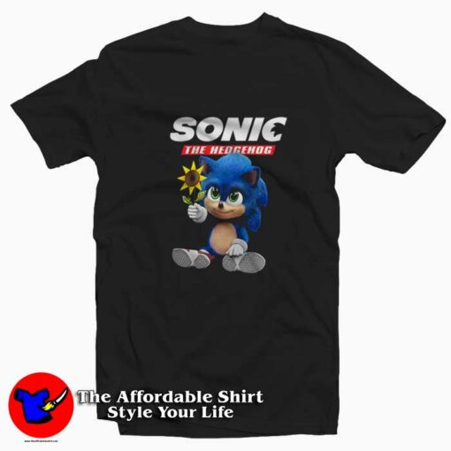 Cute Baby Sonic The Hedgehog Movie T-shirt On Sale