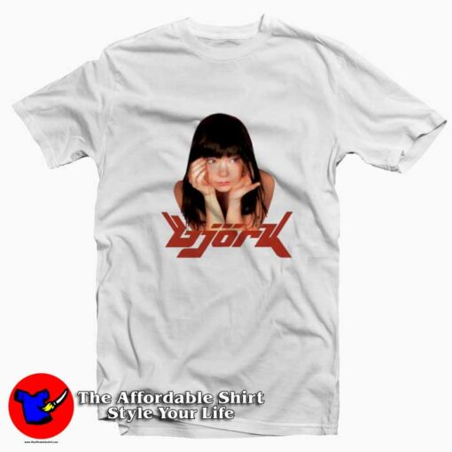 Cute Bjork Guomundsdottir Vintage Graphic T-Shirt On Sale