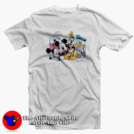 Cute Cartoon Disney Characters Unisex T-Shirt On Sale