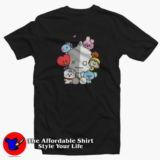 Cute Characters BTS Bangtan Boys Unisex T-shirt On Sale