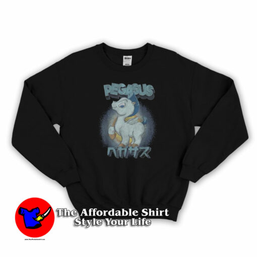 Cute Disney Hercules Pegasus Kanji Portrait Sweatshirt On Sale