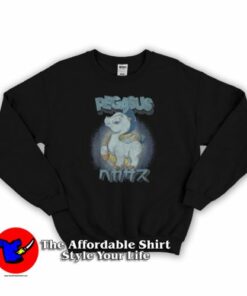 Cute Disney Hercules Pegasus Kanji Portrait Sweatshirt On Sale 2