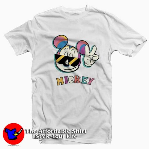 Cute Disney Mickey Mouse Eyeglasses T-shirt On Sale