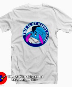 Cute Eeyore Happy Face Disney Inspired T-shirt On Sale Cute Eeyore Happy Face Disney Inspired T-shirt On Sale