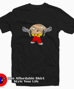 Cute Family Guy Stewie Griffin With Gun T shirt On Sale 1