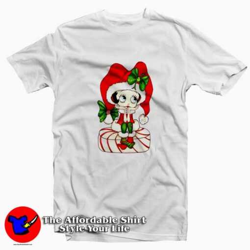 Cute Merry Christmas Betty Boop T-shirt On Sale