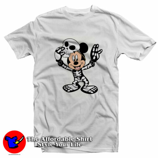 Cute Mickey Mouse With Halloween Mask T-Shirt On Sale