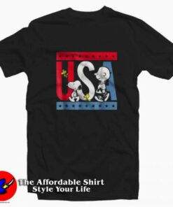 Cute Peanuts Snoopy Americana USA Funny T-shirt On Sale 1 Cute Peanuts Snoopy Americana USA Funny T shirt On Sale 2