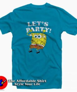 Cute Spongebob Squarepants Lets Party T shirt On Sale 2