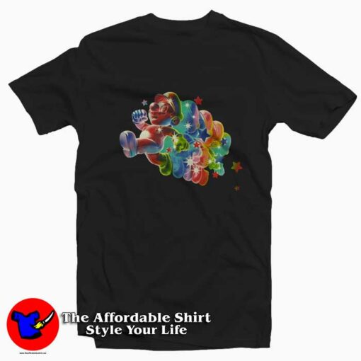 Cute Super Mario Galaxy Rainbow T-shirt On Sale