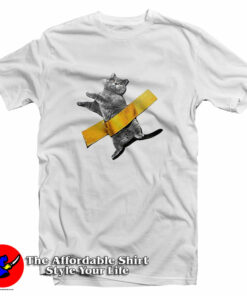 Cute Taped Little Blue Cat T-Shirt Cute Taped Little Blue Cat T-Shirt