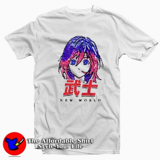 Cute UO New World Japan Anime Graphic T-Shirt On Sale