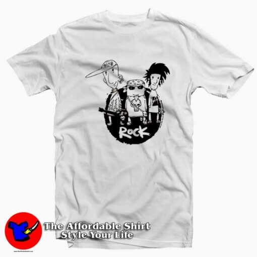 Cute Vintage Punk Rock Band Cartoon Unisex T-shirt On Sale