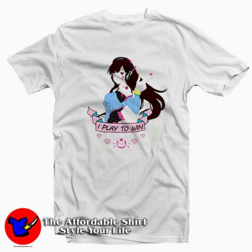 Cute Women I Play To Win Cartoon Unisex T-shirt On Sale