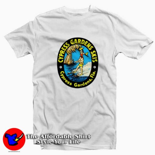 Cypress Gardens Skis Florida Water Sports Retro T-shirt On Sale