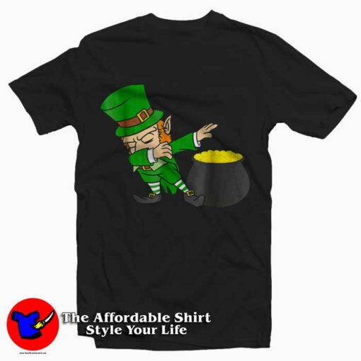 Dabbing Leprechaun Pot of Gold T-Shirt St Patricks Day