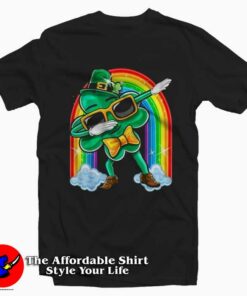 Dabbing Shamrock Leprechaun Rainbow T-Shirt St Patrick’s Day